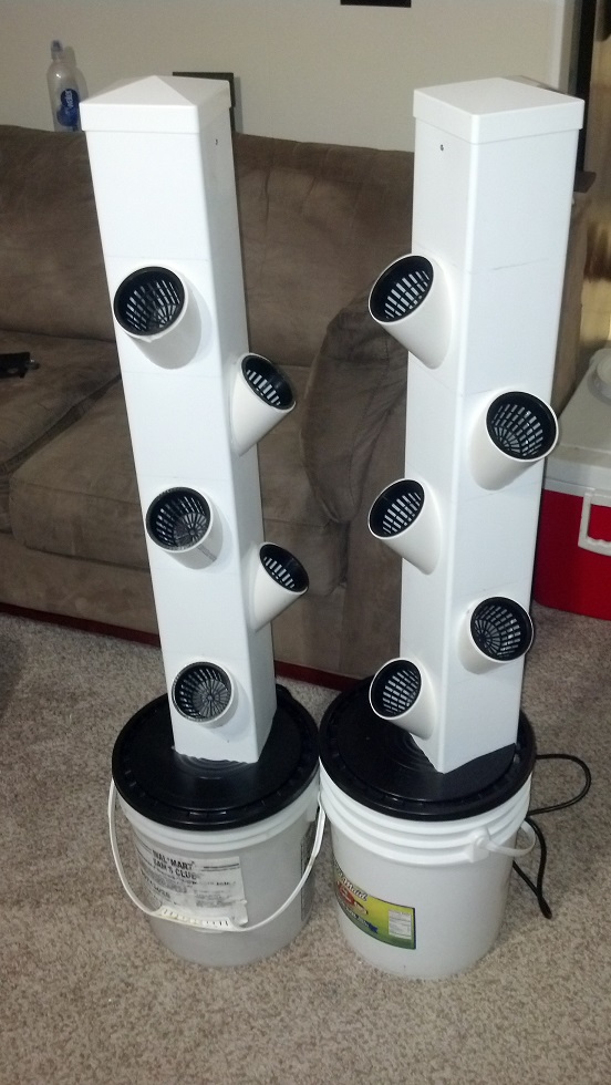 Small Dual Rain Tower Hydroponic System