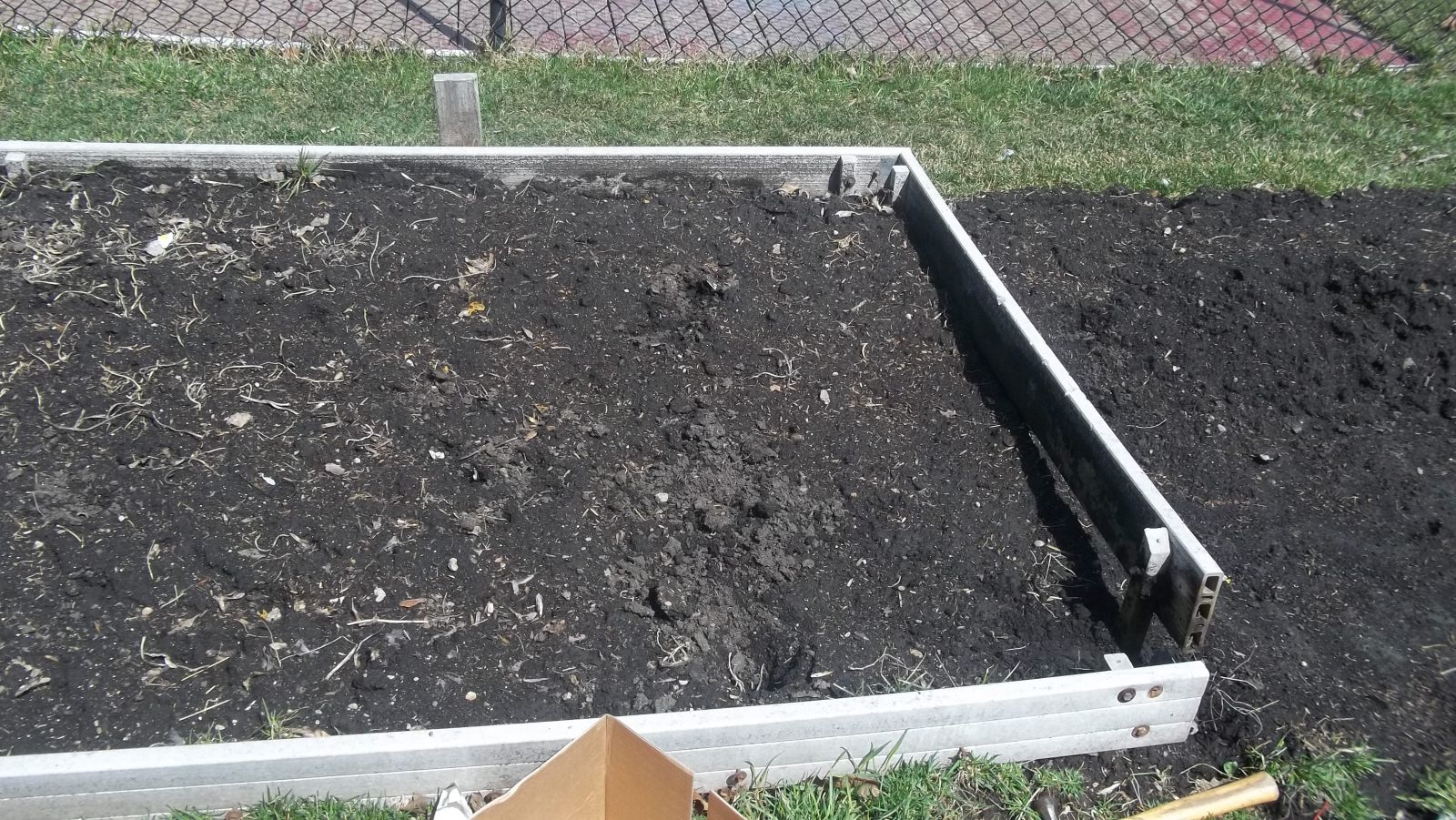 Taking apart the raised bed garden